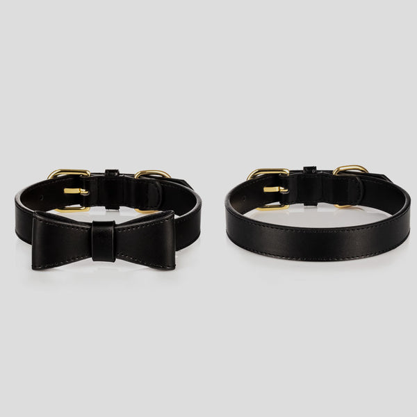 Handgemachtes Halsband "Ruby" Mit Schleife - Stylisches Accessoires – Hundewelt Double Pack