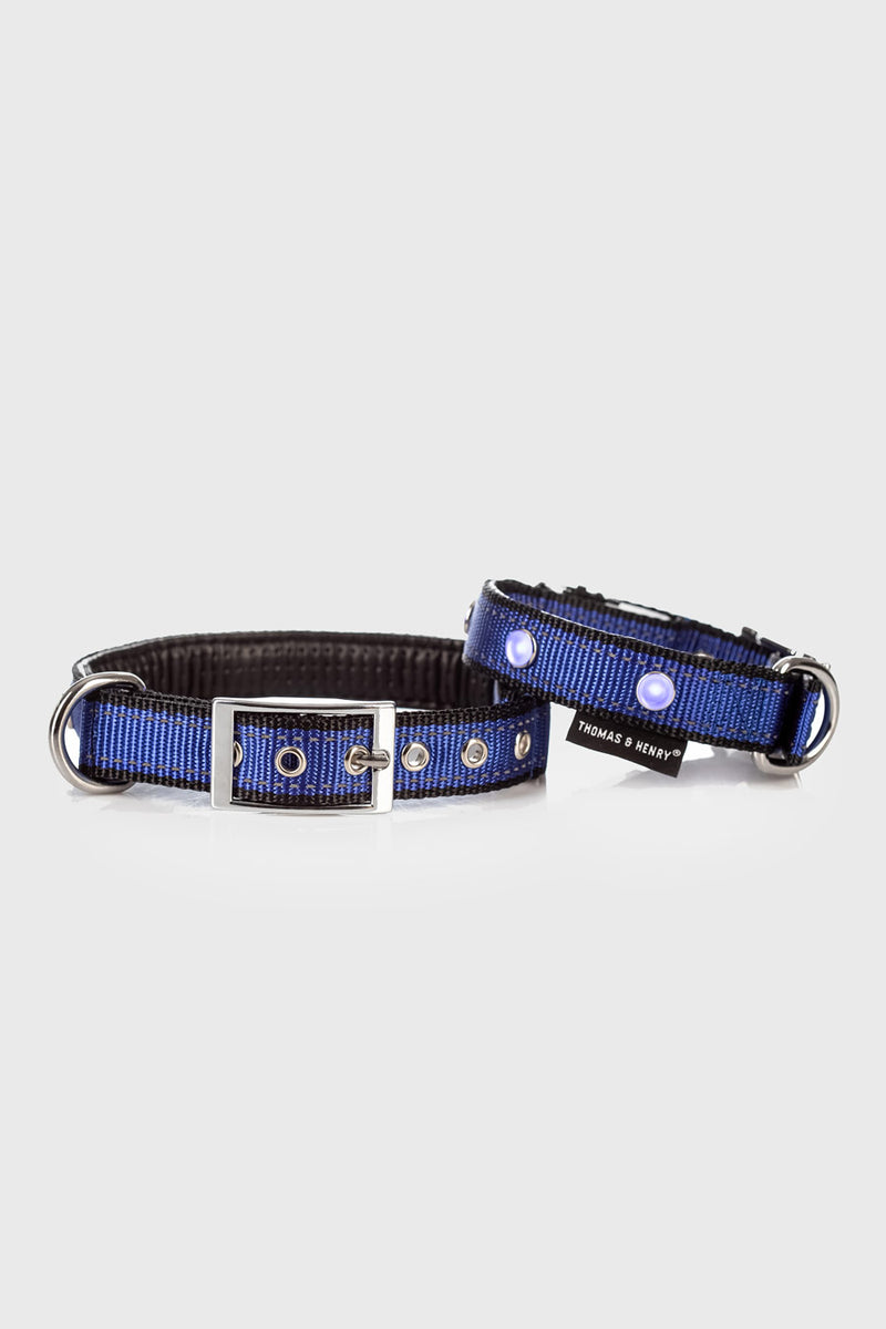 Diamant LED-Leuchthalsband in blau