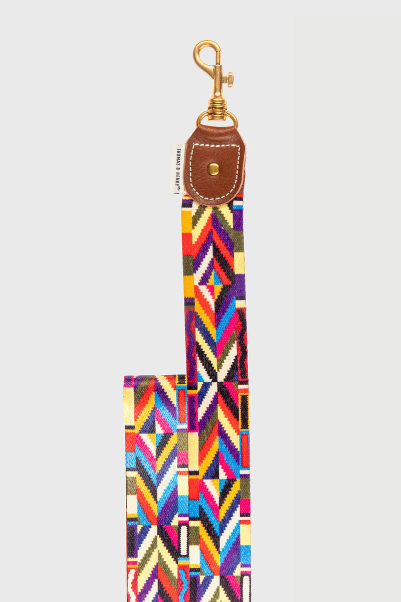 BoHo-Chic </p> Set Hundehalsband und Leine rainbow