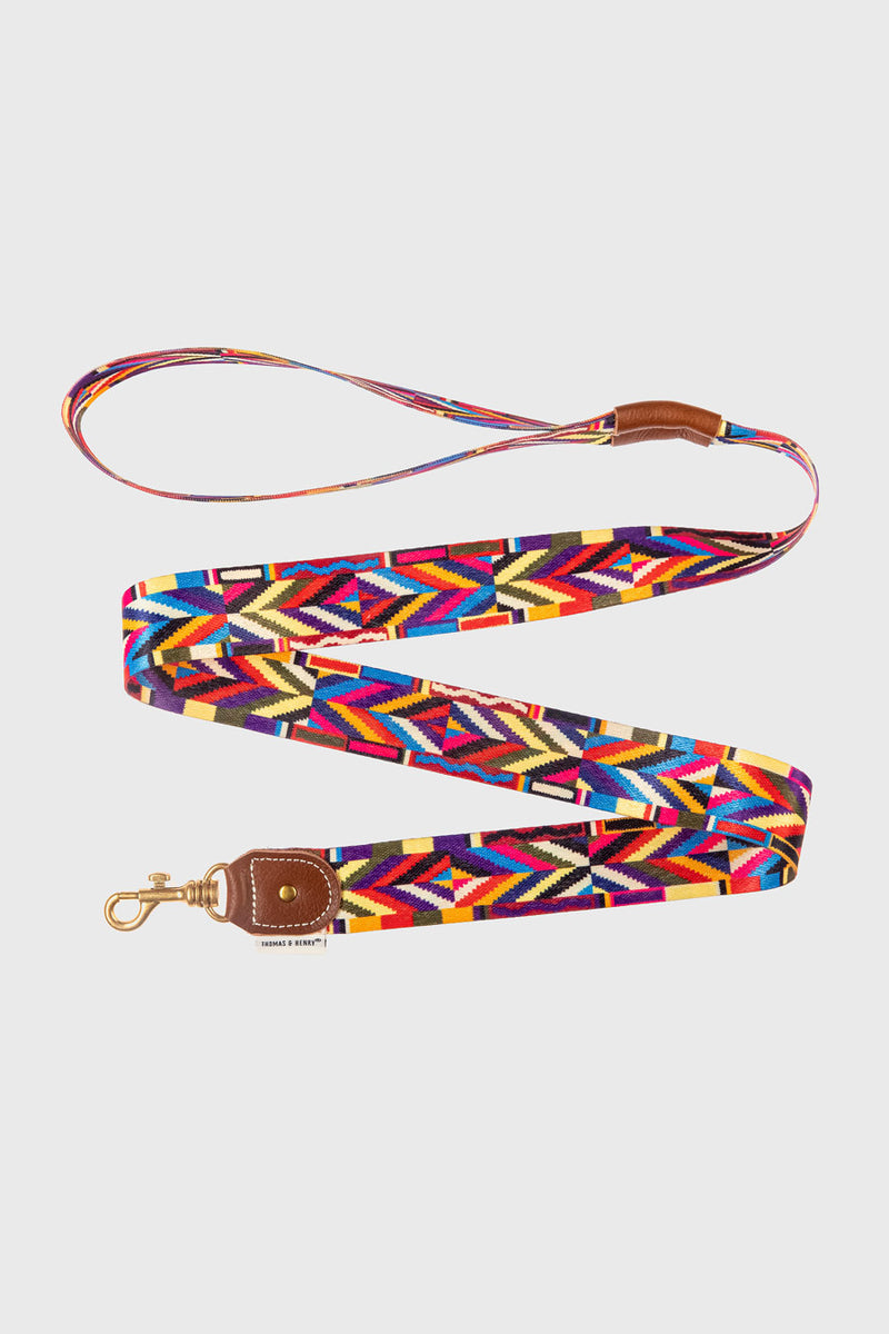 BoHo-Chic </p> Set Hundehalsband und Leine rainbow