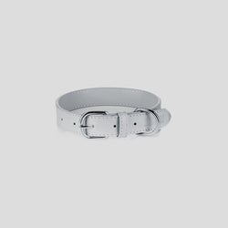 Hundehalsband aus Leder Luxury Line in grau