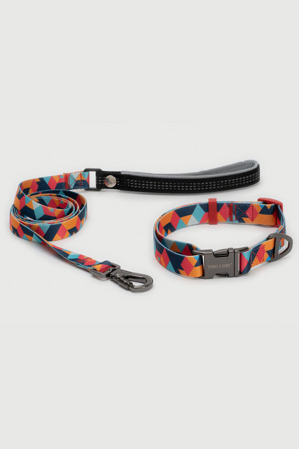 Mosaik Set Hundehalsband und Leine