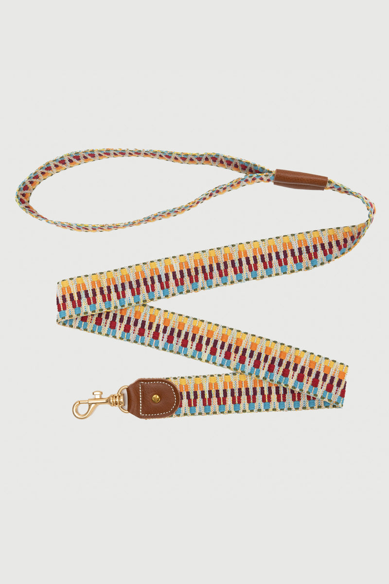 BoHo-Chic </p> Set Hundehalsband und Leine sunset