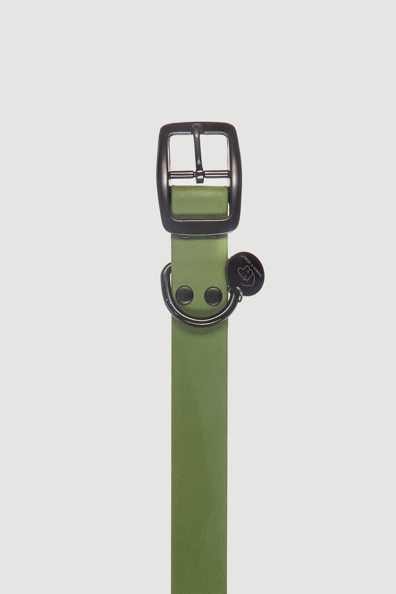 Active wear for active dogs </p> Hundehalsband in olive