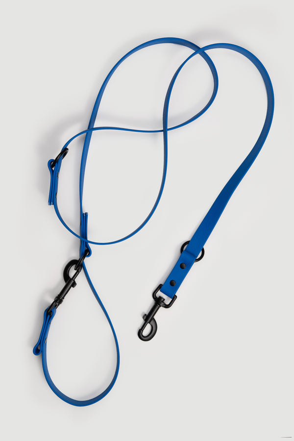 Active wear for active dogs </p> Leine in blau 2 Meter 3-fach verstellbar