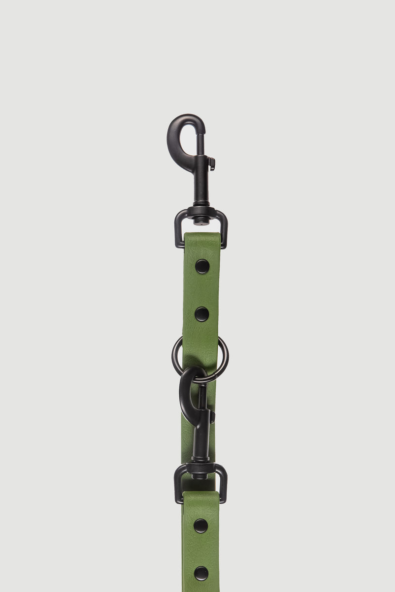Active wear for active dogs </p> Leine in olive 2 Meter 3-fach verstellbar